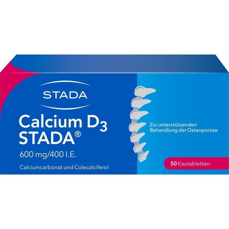 CALCIUM D3 STADA 600 mg/400 I.E. Kautabletten