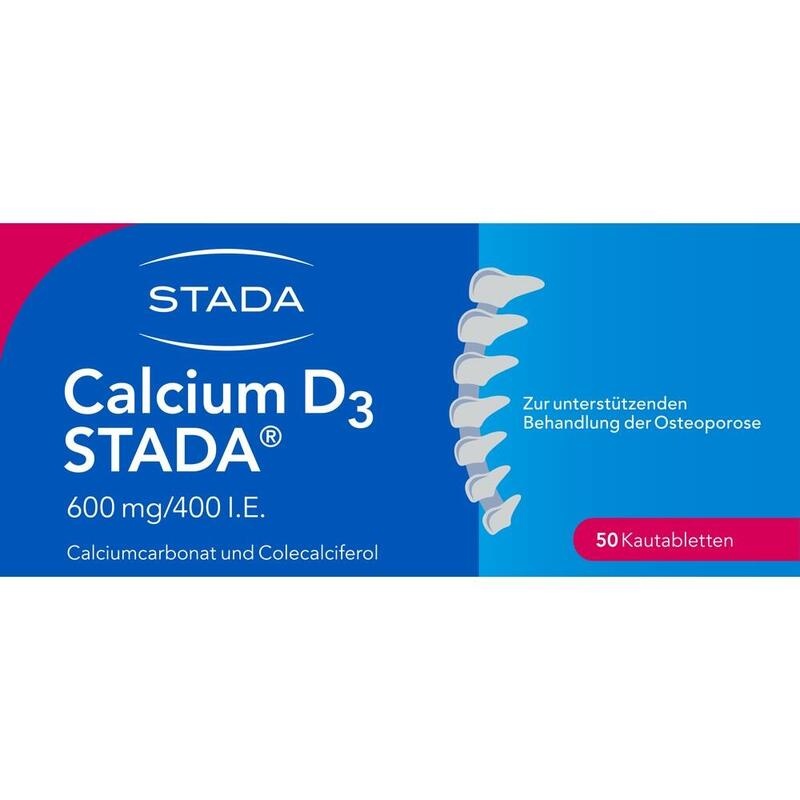 CALCIUM D3 STADA 600 mg/400 I.E. Kautabletten