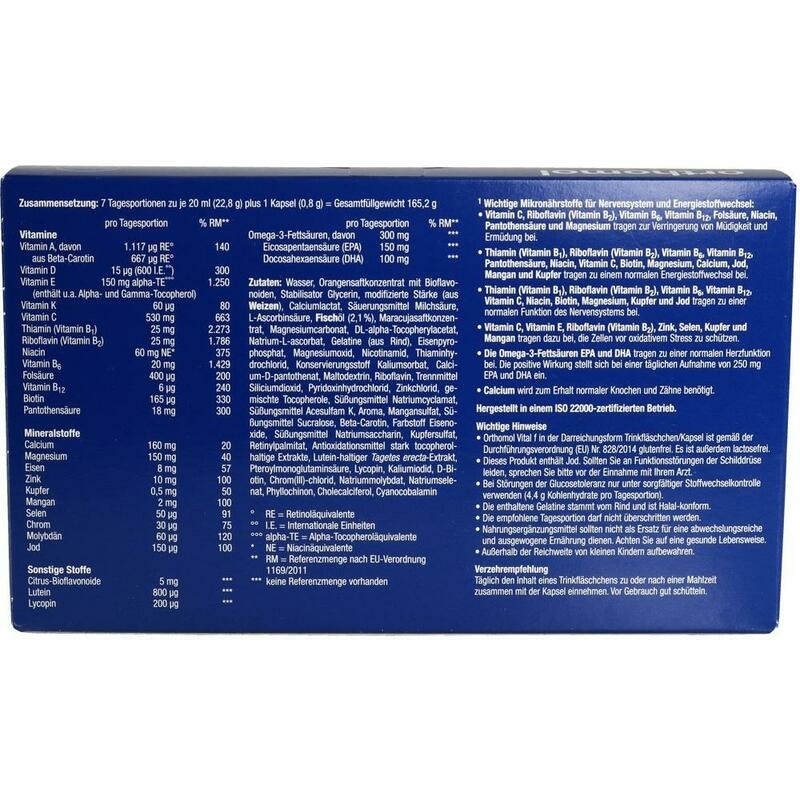 ORTHOMOL Vital F Trinkfläschchen/Kaps.Kombipack.