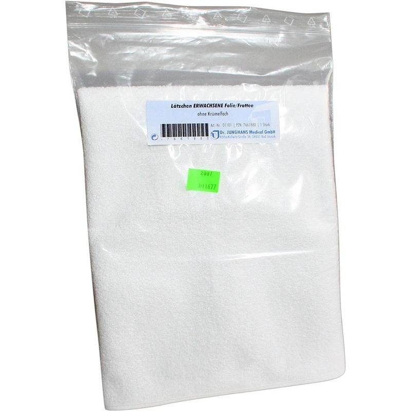 LÄTZCHEN Erwachsene o.Krümelfach Fol.eins.Frottee