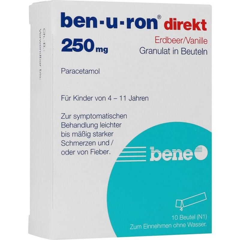 BEN-U-RON direkt 250 mg Granulat Erdbeer/Vanille