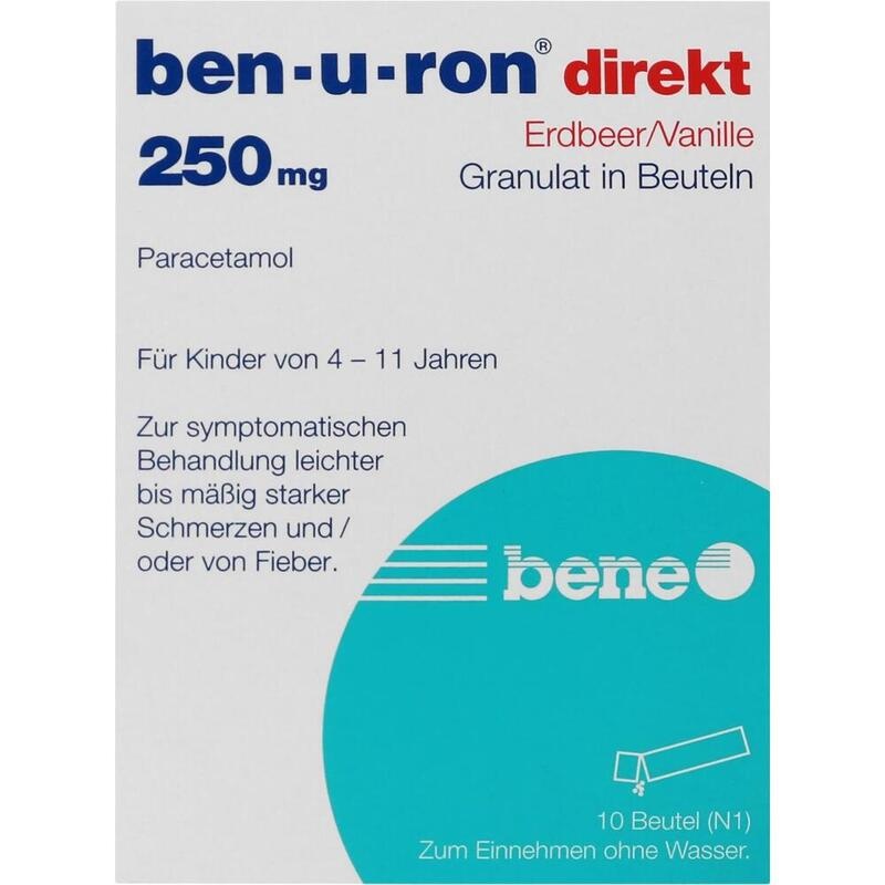 BEN-U-RON direkt 250 mg Granulat Erdbeer/Vanille