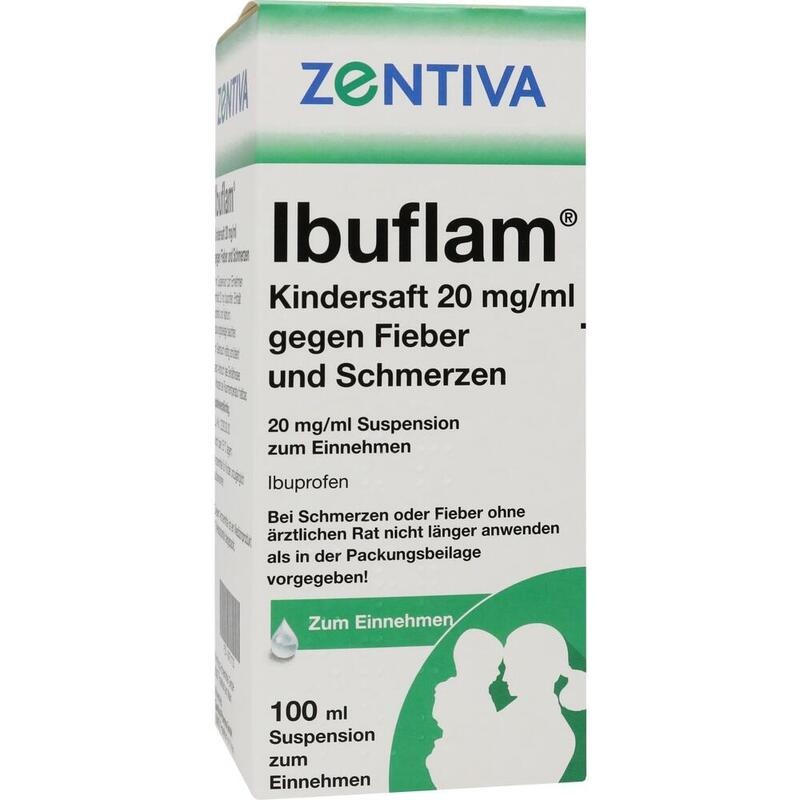 IBUFLAM Kindersaft 20mg/ml gegen Fieber u.Schmerz.