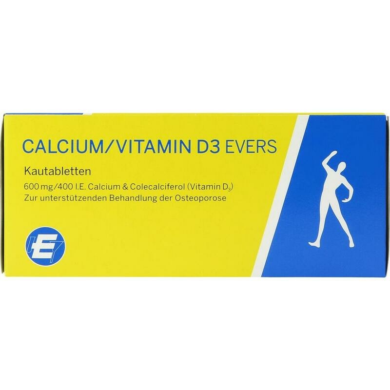 CALCIUM/VITAMIN D3 Evers 600 mg/400 I.E Kautabl.