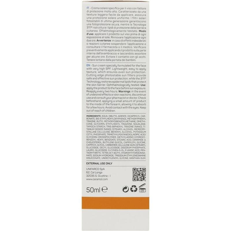 CERAMOL Sun Protection Face Cream LSF 50+