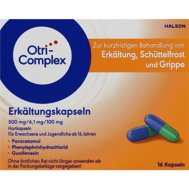 OTRICOMPLEX Erkältungskapseln 500mg/6,1mg/100mg