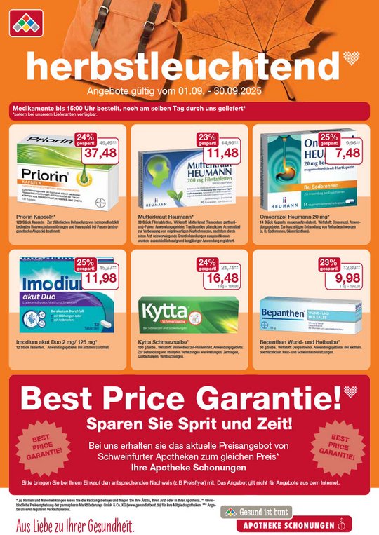 Flyer mit September-Angeboten